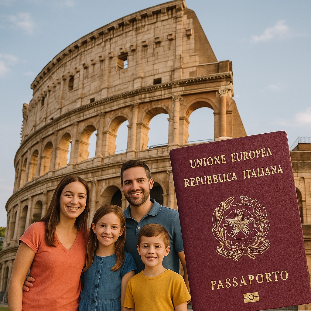 família com passaporte italiano família com passaporte italiano