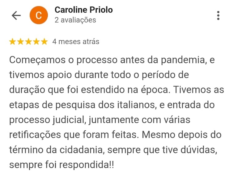depoimento Caroline